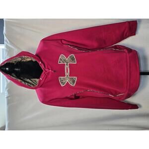 Under Armour Women's Maroon/Pink Hoodie with Camo Logo and matching Baseball Hat